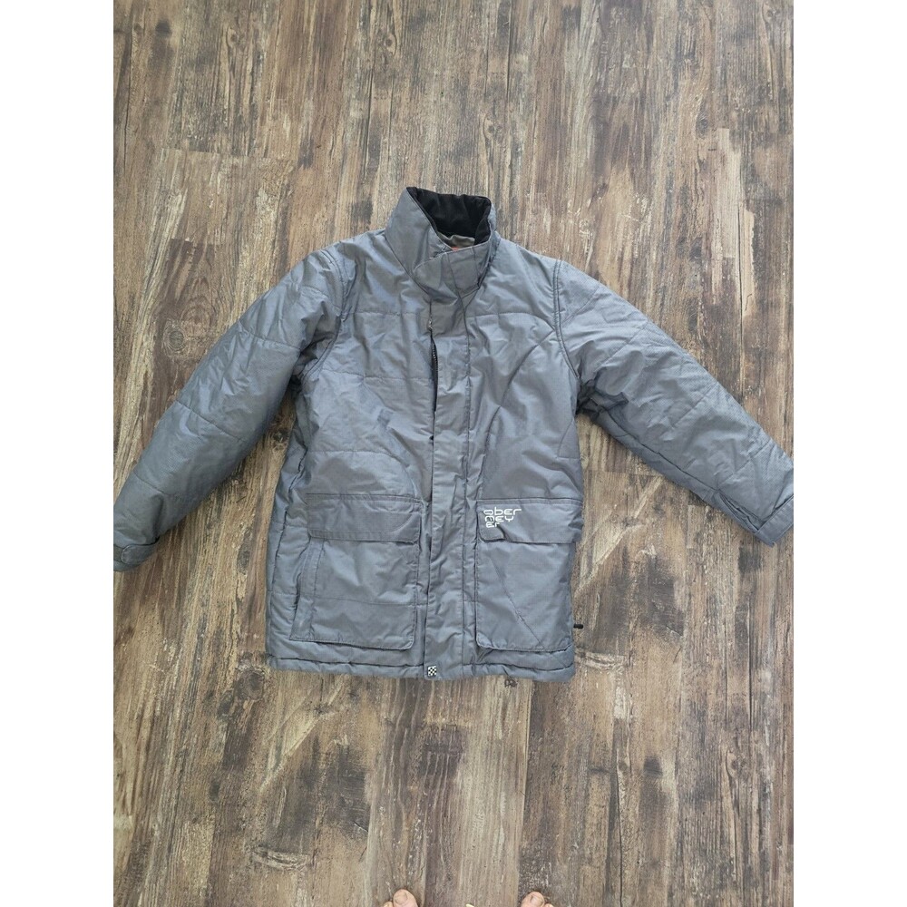Obermeyer Gray Puffer Jacket Juniors Size 14 Winter Snow Ski Coat *missing Hood*